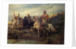Arab Warriors on Horseback by Adolf Schreyer