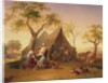 Sheiks drinking Coffee in Front of a Tent, 1842 by Joseph Heicke