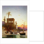 Camp Fire by the River, the Kiosk of Trajan, c.1880 by Herman David Salomon Corrodi