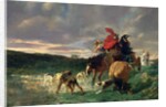 Merovingians attacking a Wild Dog by Evariste Vital Luminais