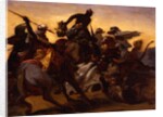 Sketch for 'The Lion Hunt', c.1836 by Emile Jean Horace Vernet