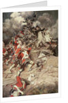 They Scrambled up the Parapet and Went Over the Top, Pell Mell, Upon the British, or The Battle of Yorktown by Howard Pyle