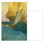 An Attack on a Galleon, 1905 by Howard Pyle