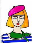Girl with Beret by Daisy de Villeneuve