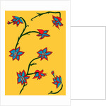 Yellow Background Flowers by Daisy de Villeneuve