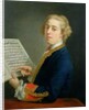 Portrait of Francesco Geminiani, Italian violinist by Andrea Soldi