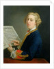 Portrait of Francesco Geminiani, Italian violinist by Andrea Soldi