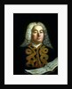 Portrait of George Frederick Handel with a copy of the Messiah, c.1749 by English School