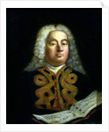 Portrait of George Frederick Handel with a copy of the Messiah, c.1749 by English School