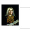 Portrait of George Frederick Handel with a copy of the Messiah, c.1749 by English School