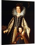 Portrait of Archduchess Maria Maddalena of Austria with her son Ferdinand II, 1622-23 by Justus Sustermans