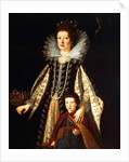 Portrait of Archduchess Maria Maddalena of Austria with her son Ferdinand II, 1622-23 by Justus Sustermans