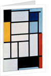 Composition with red, black, yellow, blue and grey, 1921 by Piet Mondrian