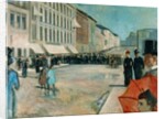 Music on Karl Johan Street, 1889 by Edvard Munch