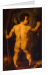 Double portrait of the dwarf Morgante: full view from behind by Agnolo di Cosimo Bronzino