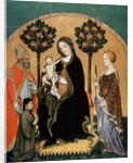 Madonna with Child and Saint Catherine, Saint Nicolas and Donor by Gentile da Fabriano
