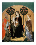 Madonna with Child and Saint Catherine, Saint Nicolas and Donor by Gentile da Fabriano