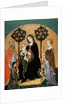 Madonna with Child and Saint Catherine, Saint Nicolas and Donor by Gentile da Fabriano