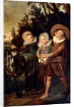 Three children with goat cart, c.1620 by Frans Hals
