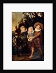 Three children with goat cart, c.1620 by Frans Hals
