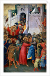 The Carrying of the Cross, wing of devotional retable, Orsini Polyptych, c.1335 by Simone Martini