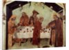 Louis serving the monks at the table by Simone Martini