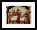 Louis serving the monks at the table by Simone Martini