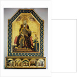 Saint Louis Bishop of Toulouse crowning his brother Robert of Anjou, King of Naples, 1317, altarpiece by Simone Martini by Simone Martini