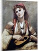 Portrait of Christine Nilson, or The Bohemian with a Mandolin, 1874 by Jean Baptiste Camille Corot