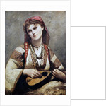 Portrait of Christine Nilson, or The Bohemian with a Mandolin, 1874 by Jean Baptiste Camille Corot