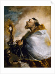 Saint in adoration of Holy Eucharist or Saint Norbert in ecstasy, 1740 by Francesco Guardi