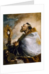 Saint in adoration of Holy Eucharist or Saint Norbert in ecstasy, 1740 by Francesco Guardi