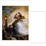 Saint in adoration of Holy Eucharist or Saint Norbert in ecstasy, 1740 by Francesco Guardi