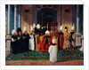 Suleiman III receiving dignitaries under canopy of Gate of Felicity in Topkapi by Konstantin Kapidagli