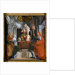 Madonna with Child and Saints, detail from Santa Cristina al Tiverone Altarpiece, 1505 by Lorenzo Lotto