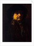 Self portrait in a fur coat with gold chain and earring, 1655 by Rembrandt Harmensz. van Rijn