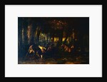 Spring rut, battle of stags, 1861 by Gustave Courbet