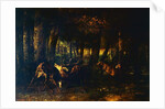 Spring rut, battle of stags, 1861 by Gustave Courbet