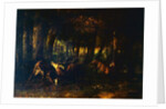 Spring rut, battle of stags, 1861 by Gustave Courbet