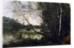 Lake with the leaning tree trunk, 1860-1865 by Jean Baptiste Camille Corot