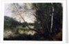 Lake with the leaning tree trunk, 1860-1865 by Jean Baptiste Camille Corot
