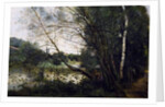 Lake with the leaning tree trunk, 1860-1865 by Jean Baptiste Camille Corot