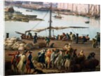 Third view of Toulon, view of old port from the side of the food stores, detail by Claude Joseph Vernet