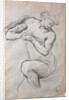 Male figure, Study for Bacchus in the Age of Silver fresco by Pietro da (1596-1669) Cortona