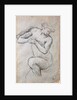 Male figure, Study for Bacchus in the Age of Silver fresco by Pietro da (1596-1669) Cortona