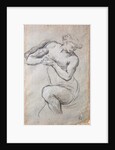 Male figure, Study for Bacchus in the Age of Silver fresco by Pietro da (1596-1669) Cortona