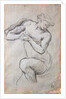Male figure, Study for Bacchus in the Age of Silver fresco by Pietro da (1596-1669) Cortona
