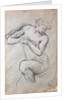 Male figure, Study for Bacchus in the Age of Silver fresco by Pietro da (1596-1669) Cortona