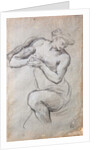 Male figure, Study for Bacchus in the Age of Silver fresco by Pietro da (1596-1669) Cortona