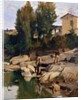 Renaioli on the Mugnone river, 1880 by Odoardo Borrani